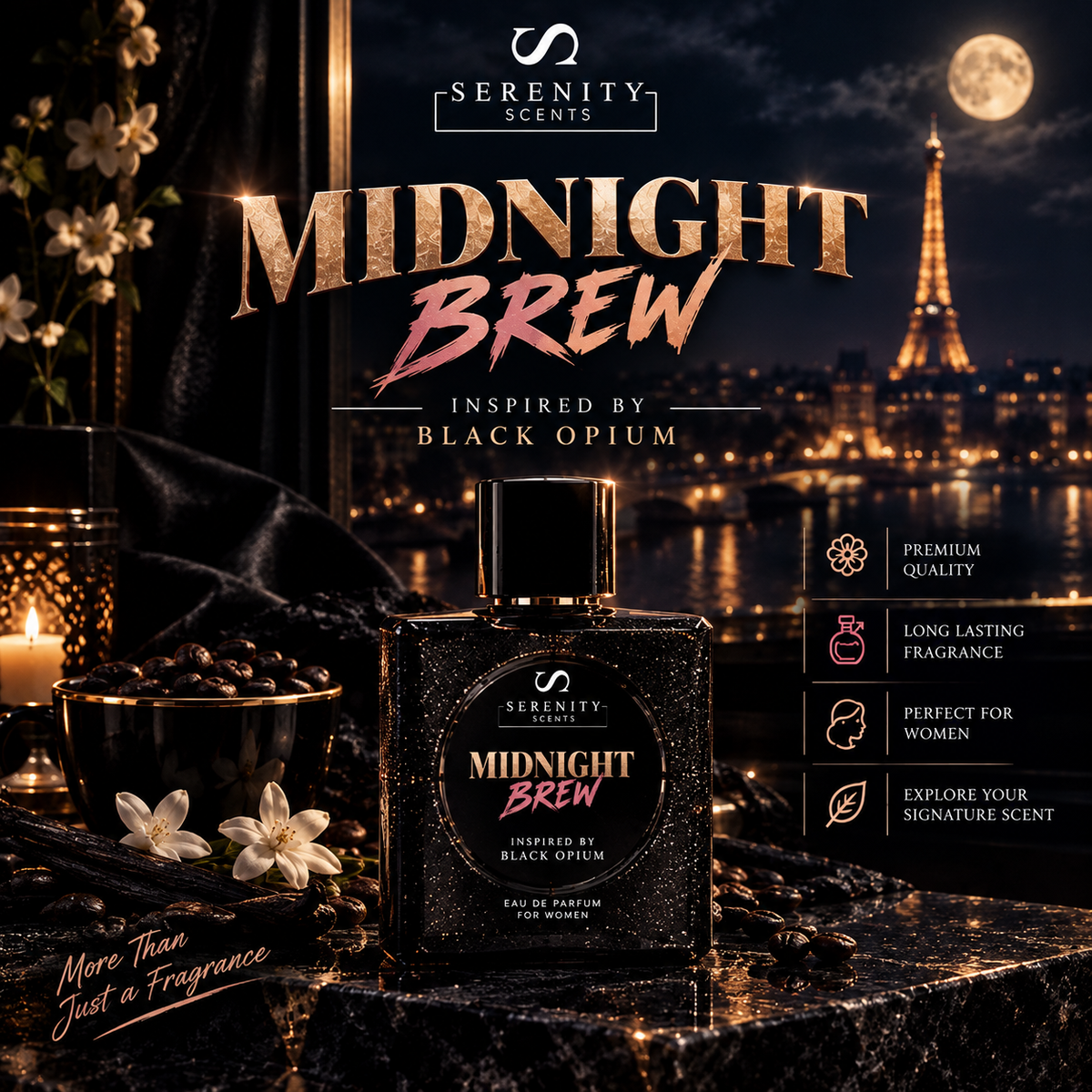 MIDNIGHT BREW – Inspired by Black Opium 🖤✨