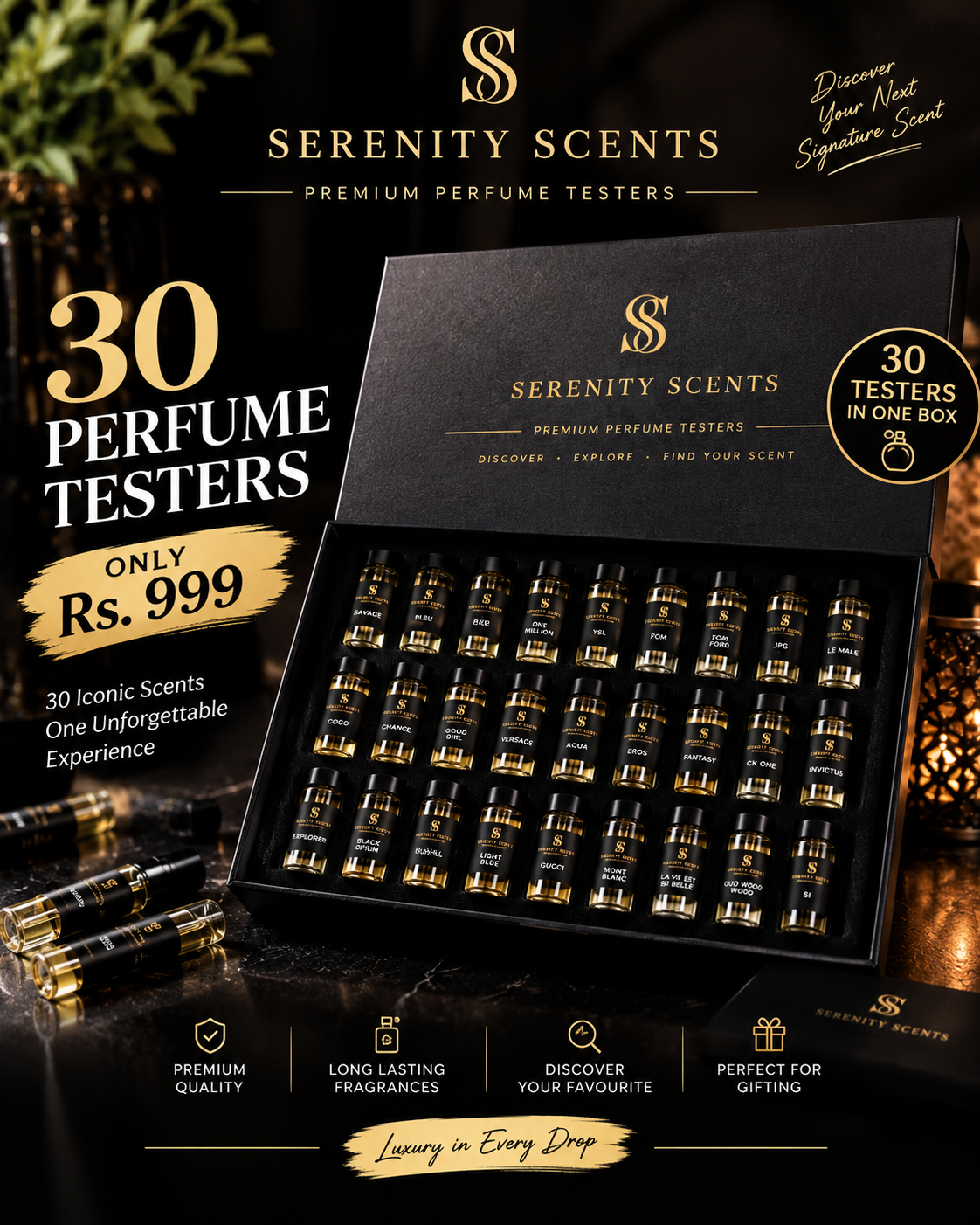 30 Perfume Testers – Rs. 999